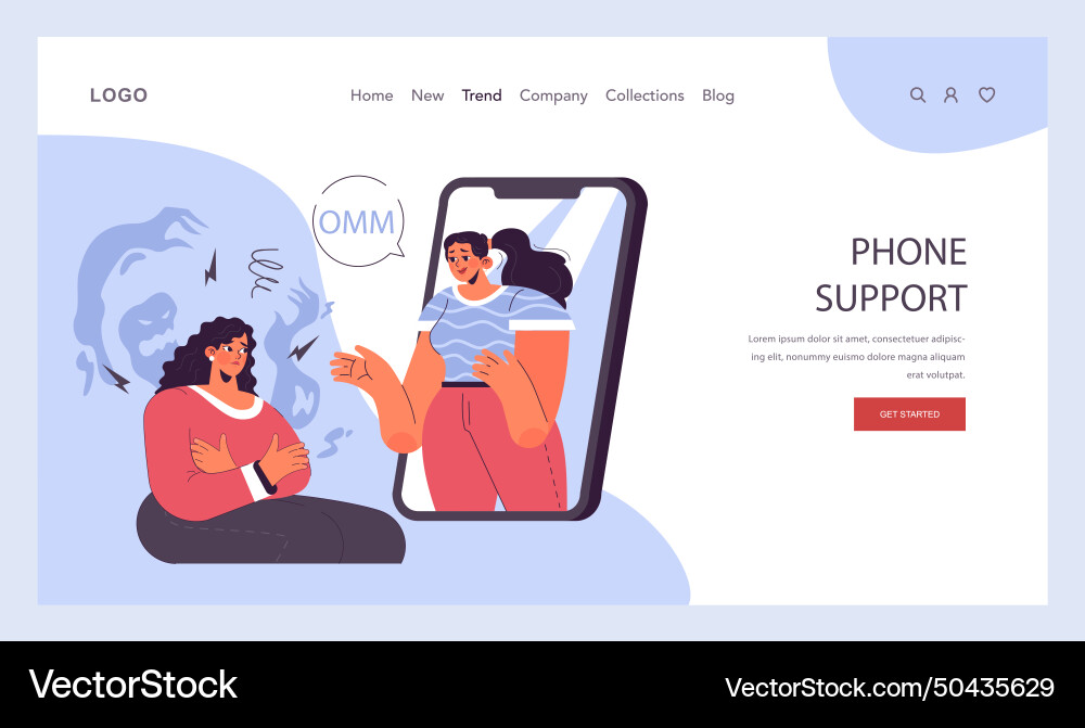 Panic Angriff Web-Banner oder Landing-Seite mental Panic Angriff Web-Banner oder Landing-Seite mental Vektorbild