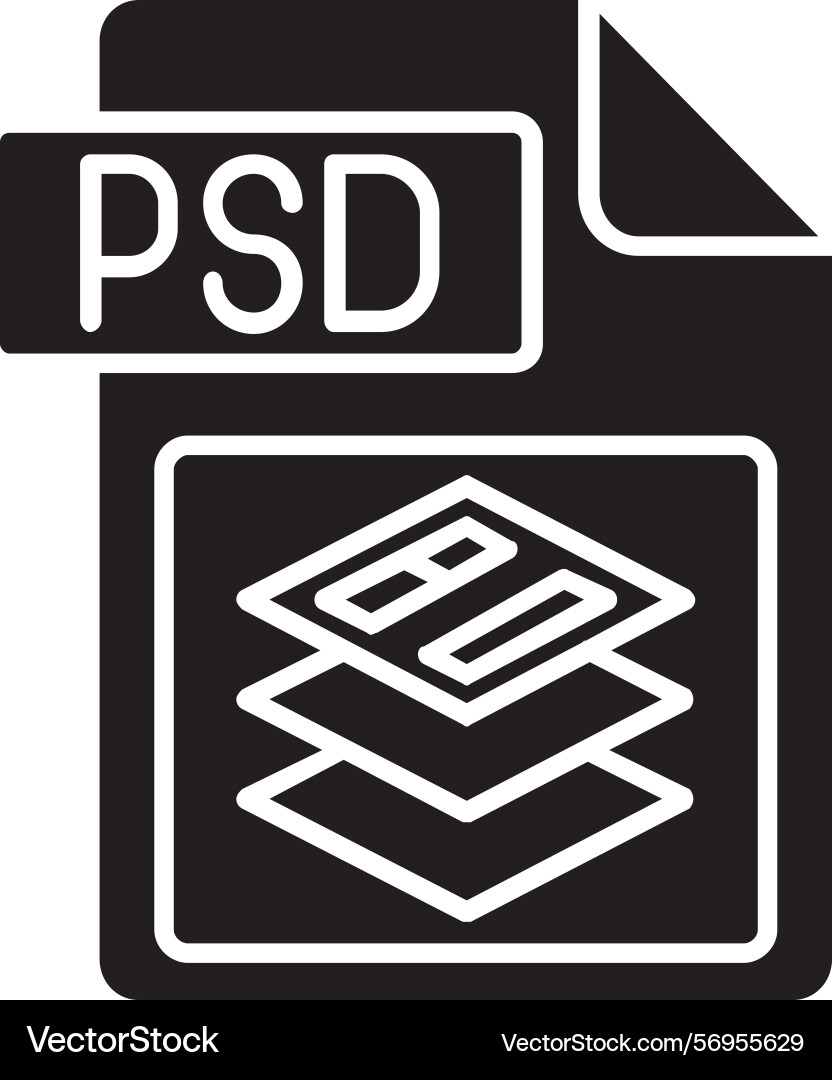 Psd file format icon design Vector Image
