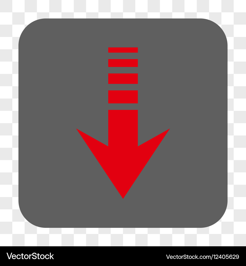 Send down rounded square button Vector Image