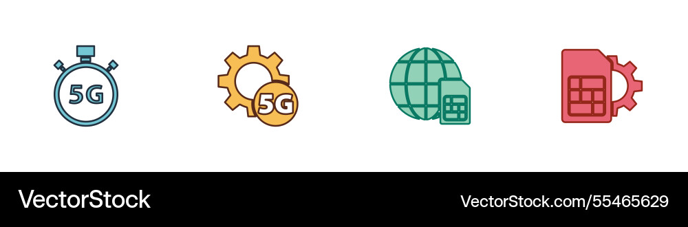 Set digital speed meter 5g setting network globe Set digital speed meter 5g setting network globe vector image