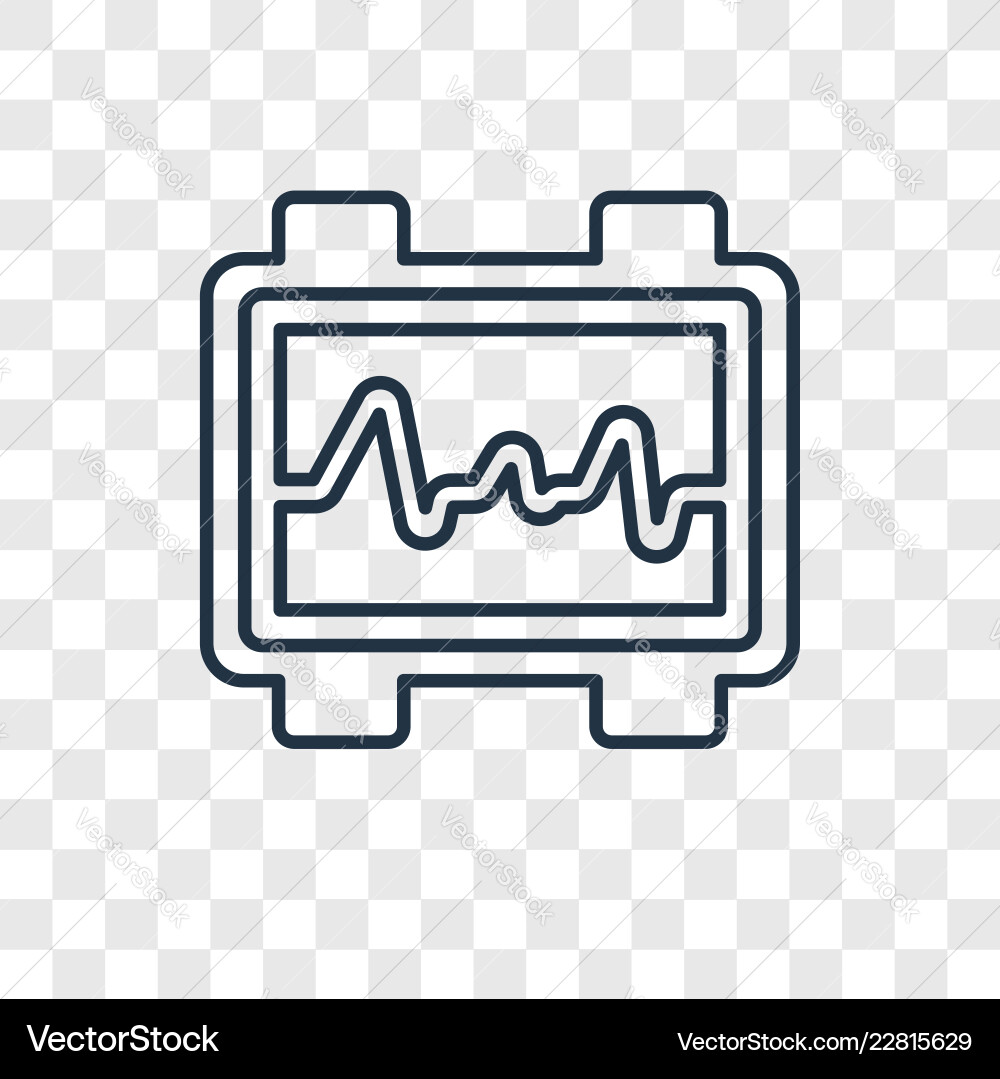 Sound concept linear icon isolated on transparent Vector Image