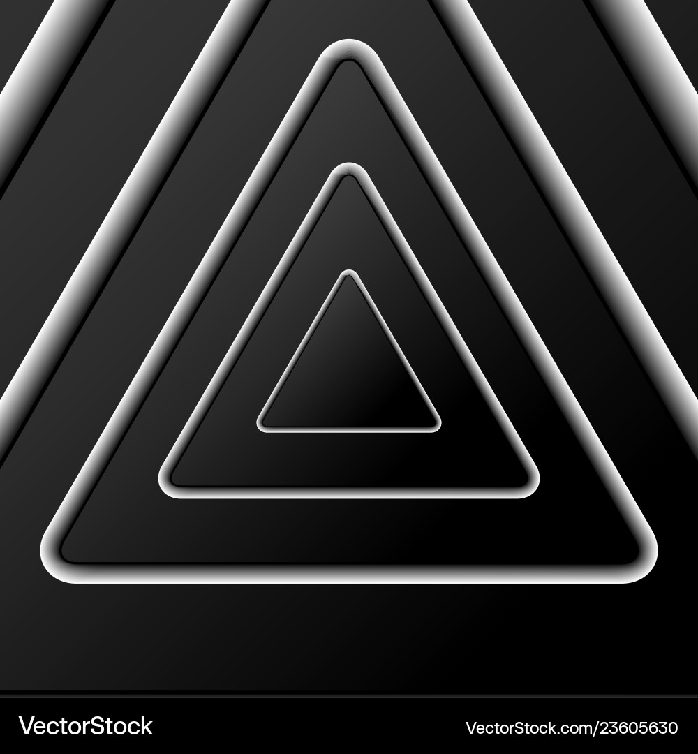 Abstract background of black triangles with shadow Vector Image