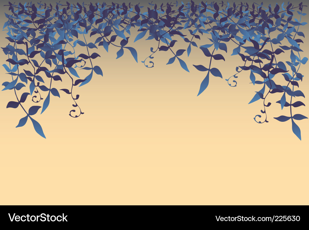 Blue Foliage Background Vector Image