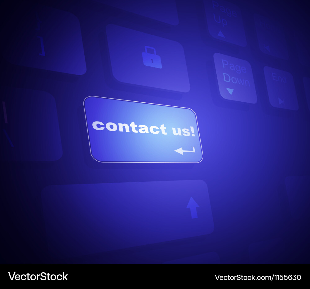 Button contact on a virtual keyboard Vector Image