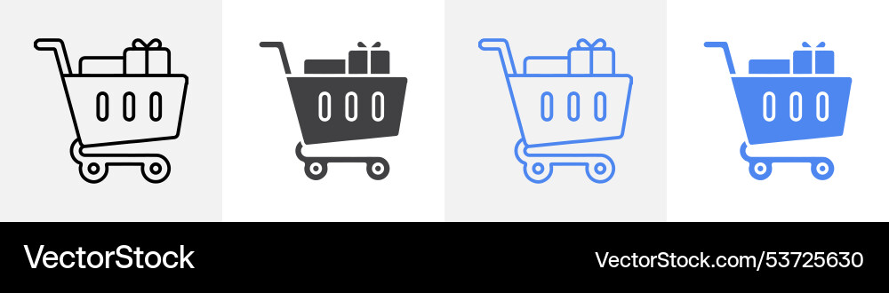 Cart icon set use for web vector image