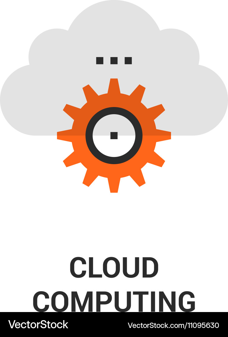 Cloud Computing Icon Vector Image