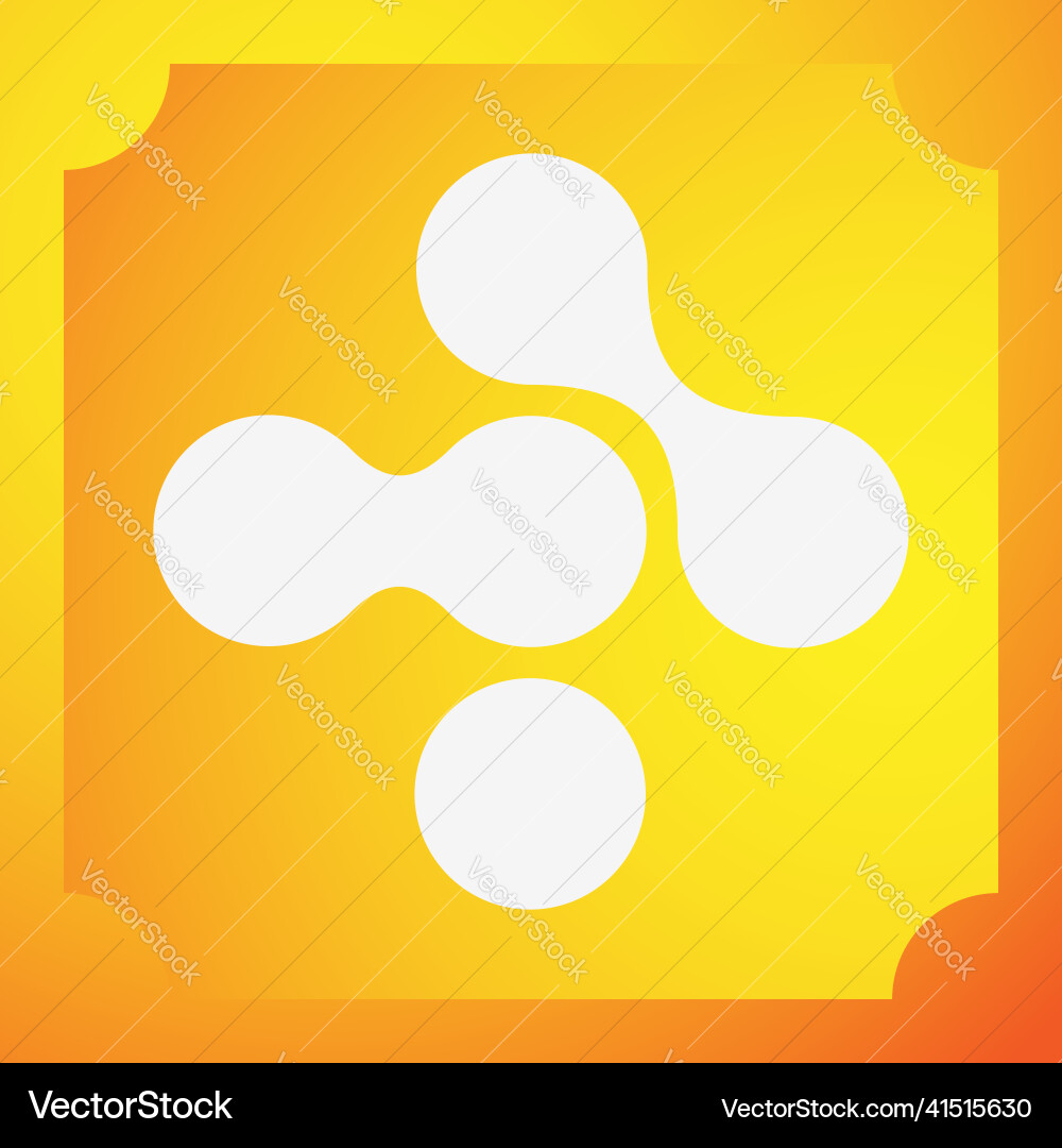 Connected circles nodes as technology tech Vector Image