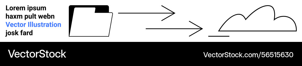 Data transfer from local folder to cloud storage Vector Image