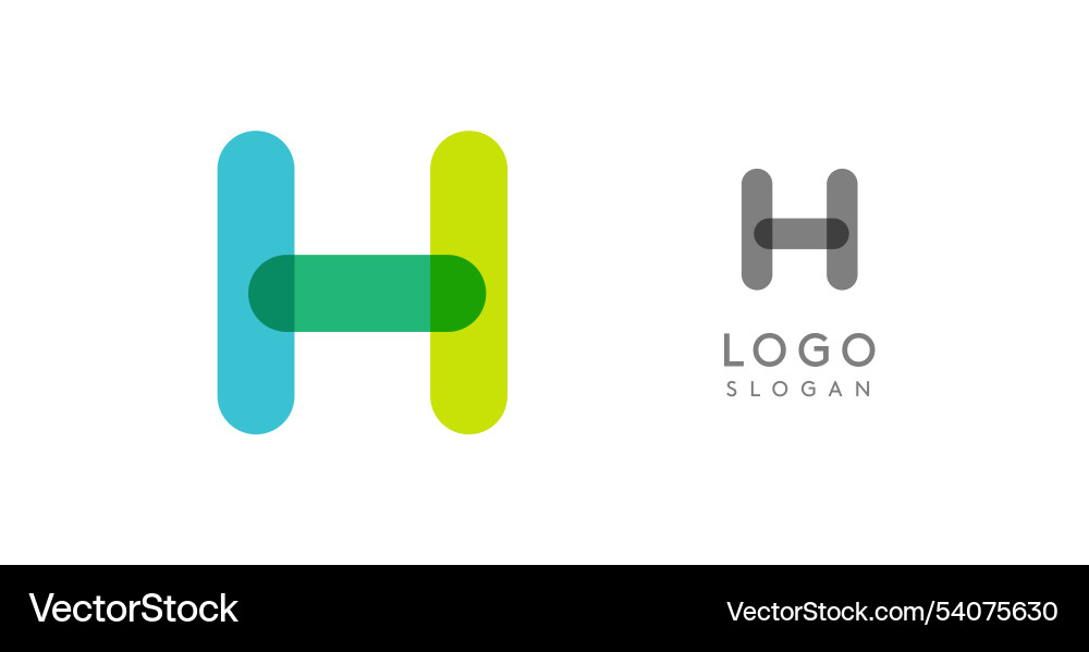 Soft rounded trendy logo geometric colorful Vector Image
