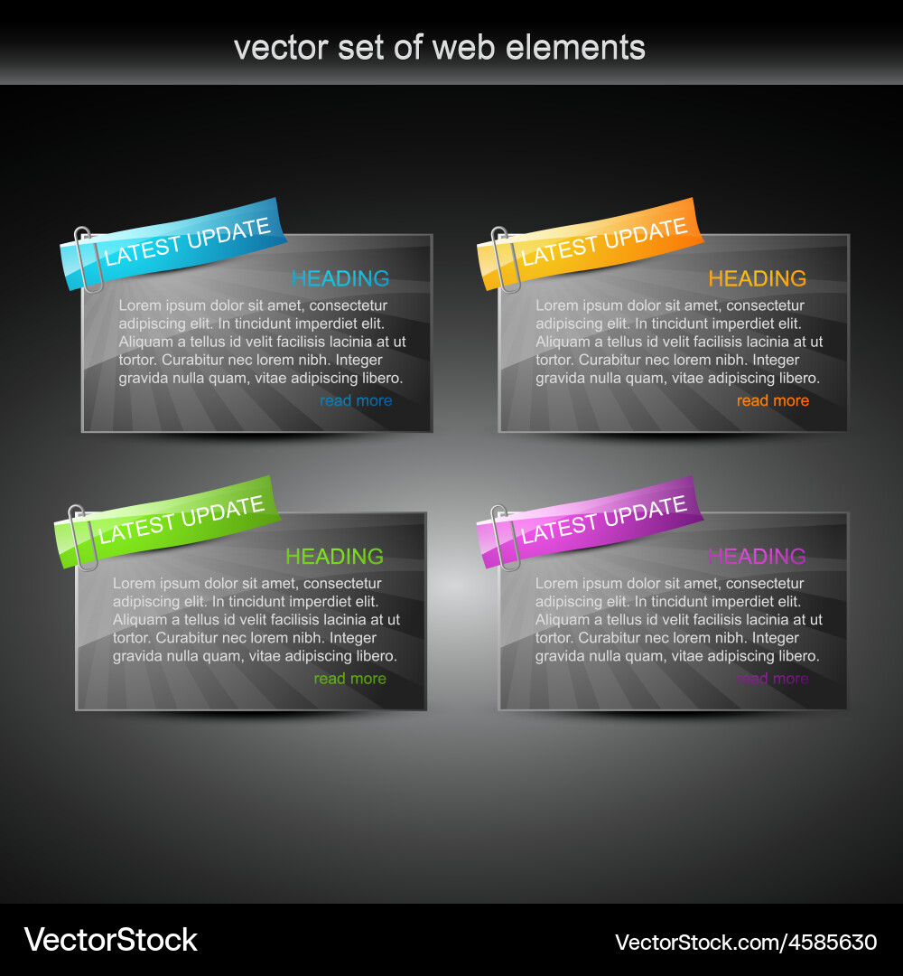 Web elements Vector Image