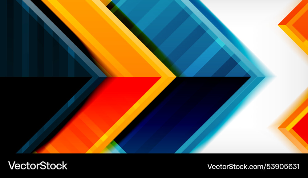 Arrow symbols created with 3d effects and line Vector Image