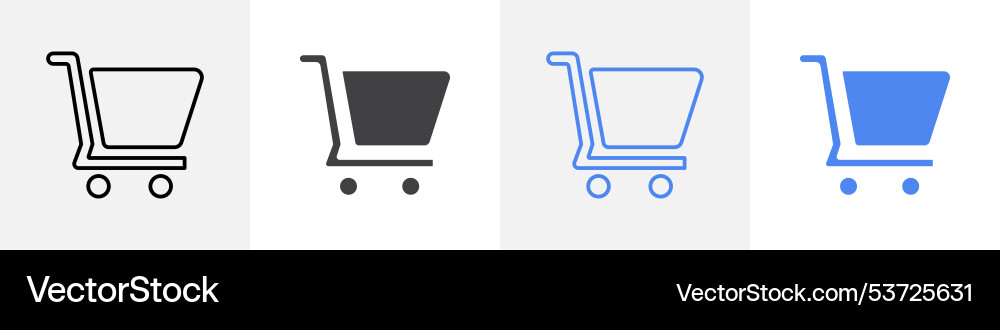 Cart icon set use for web vector image