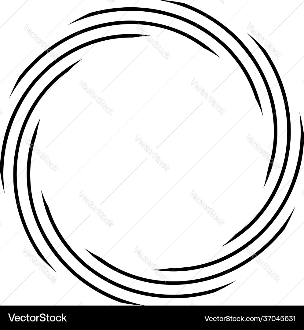 Cyclical circle helix volute element concentric Vector Image