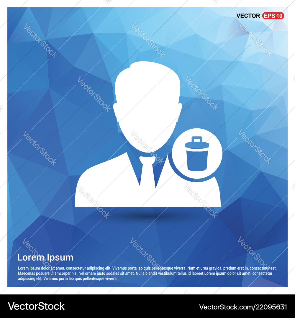 Delete user icon Vector Image