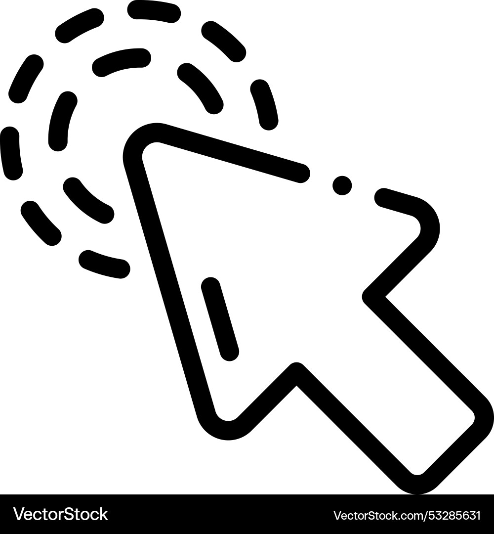 Double click icon thin linear style design Double click icon thin linear style design vector image