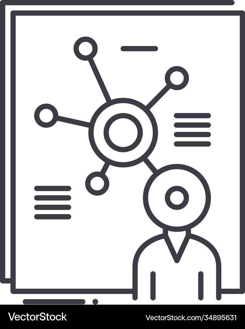 Project features icon linear isolated Project features icon linear isolated Vector Image