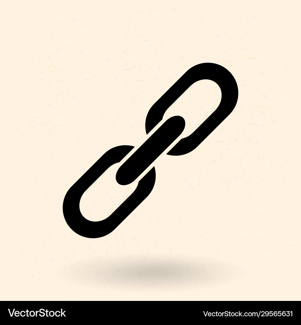 Single basic link icon - chain with 3 units Single basic link icon - chain with 3 units Vector Image