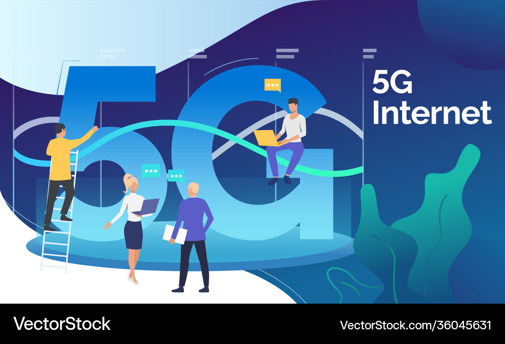 Technische Entwickler arbeiten an 5g Netzwerkprojekt Technische Entwickler arbeiten an 5g Netzwerkprojekt vektorbild