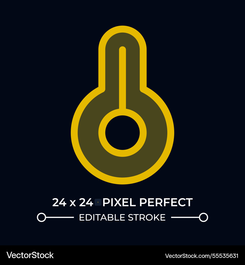 Thermometer dark color ui icon Thermometer dark color ui icon vector image