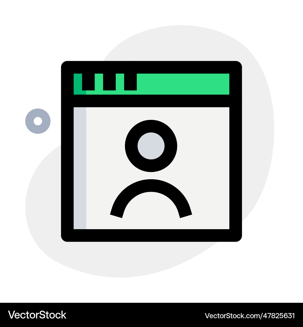 Web page displaying over a browser window Vector Image