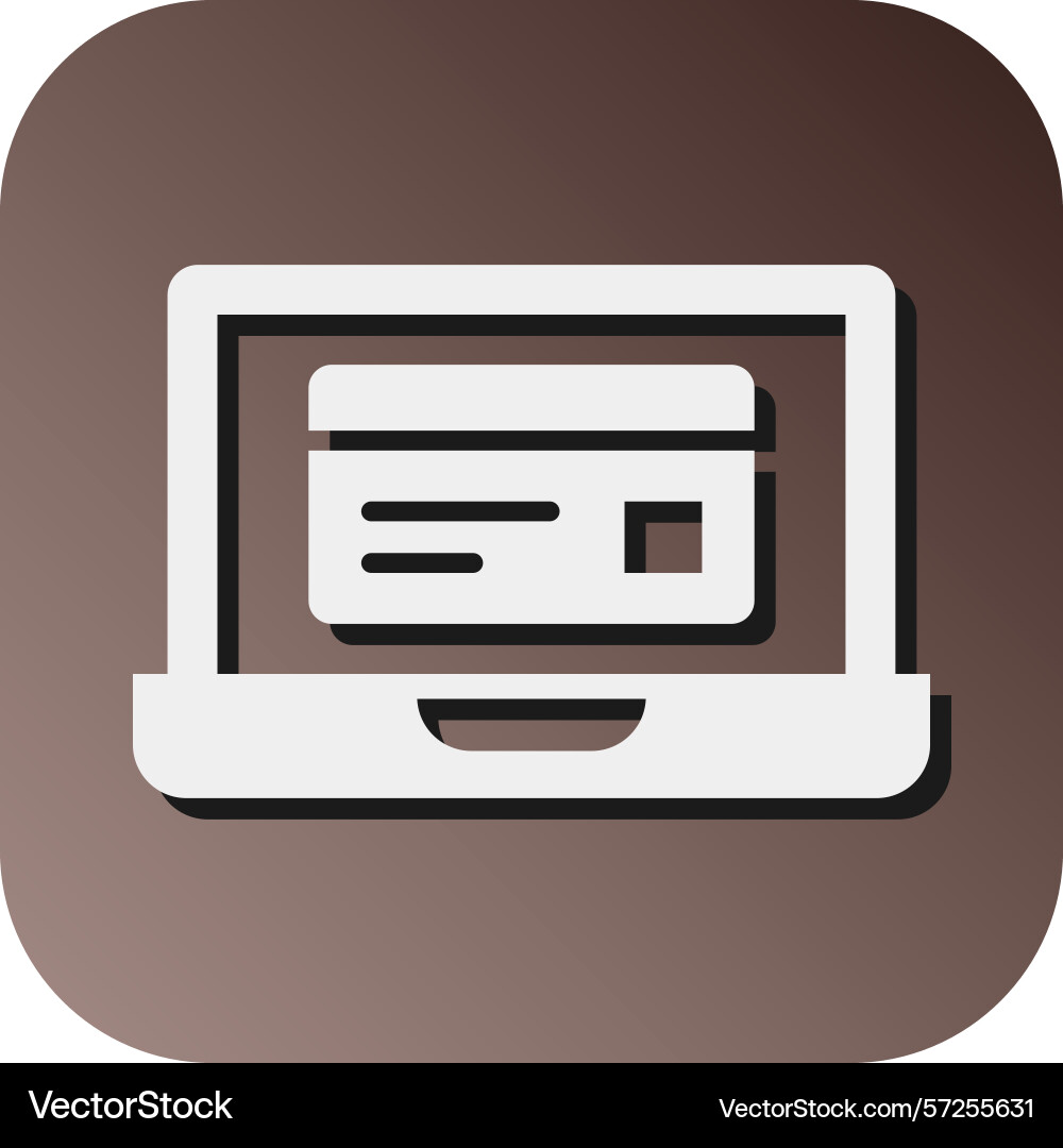 Web payment glyph gradient background icon vector image
