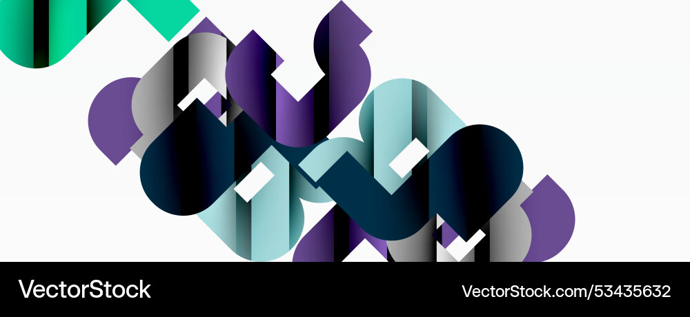 Abstract background colorful geometric curve Vector Image