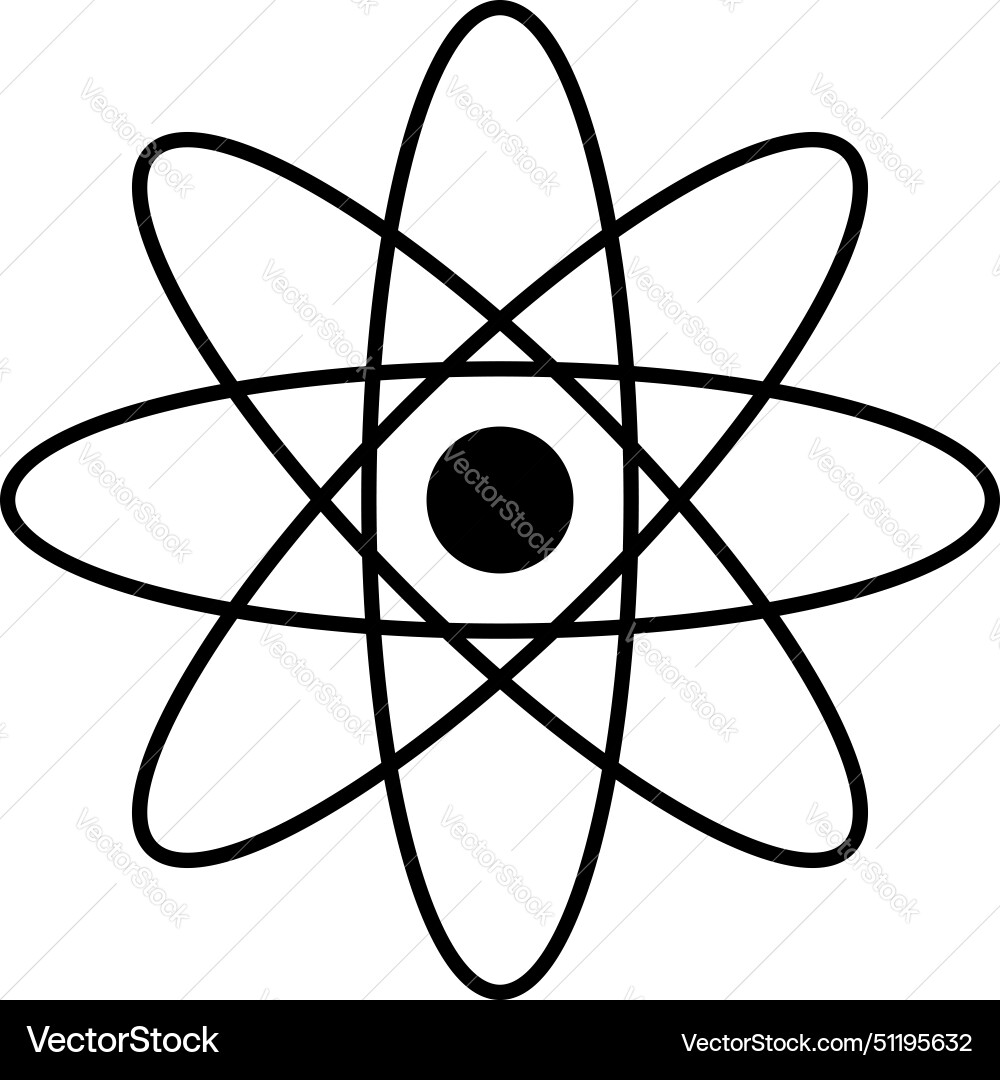 Atom icon Royalty Free Vector Image - VectorStock