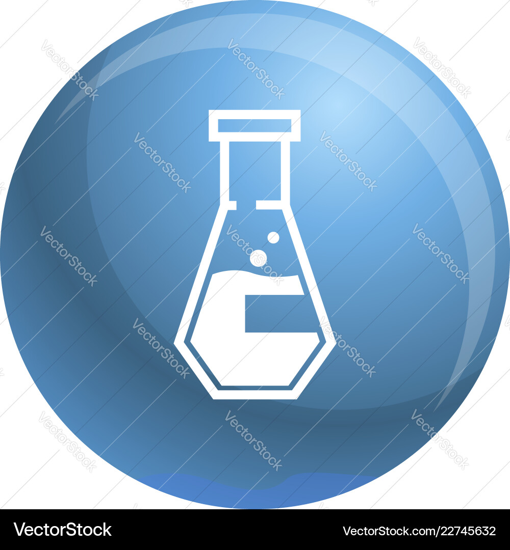 Conical flask icon simple style Conical flask icon simple style vector image