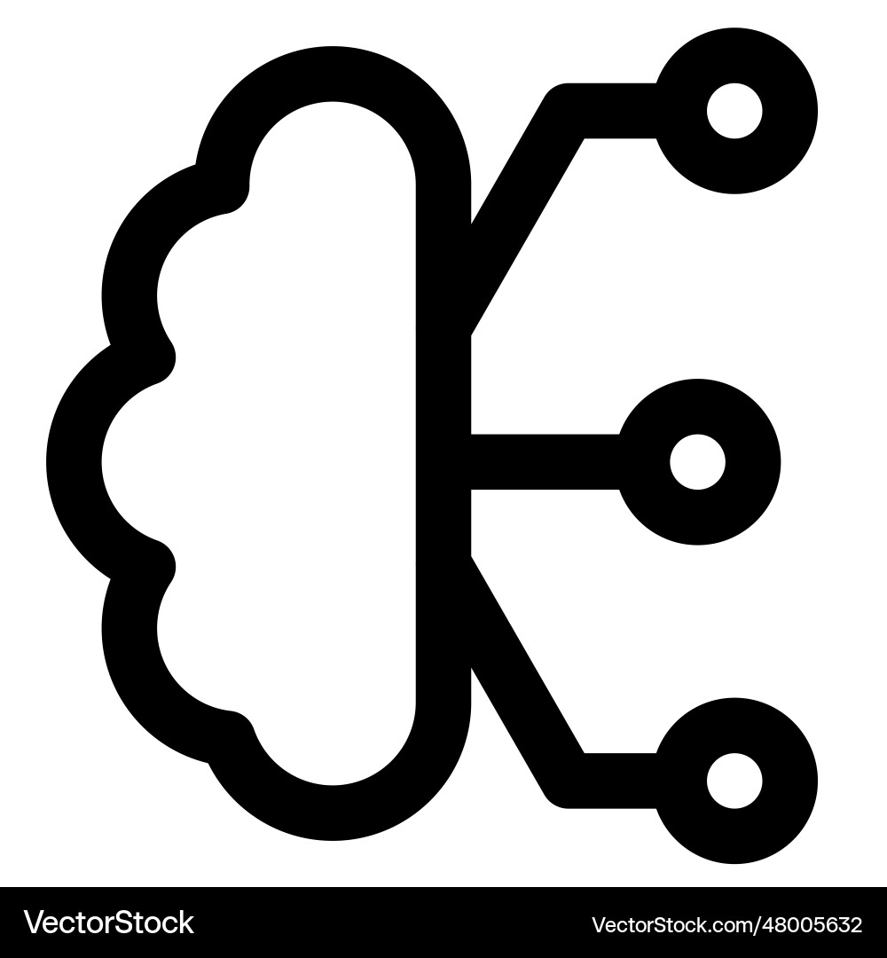 Highly developed digital brain functioning Vector Image