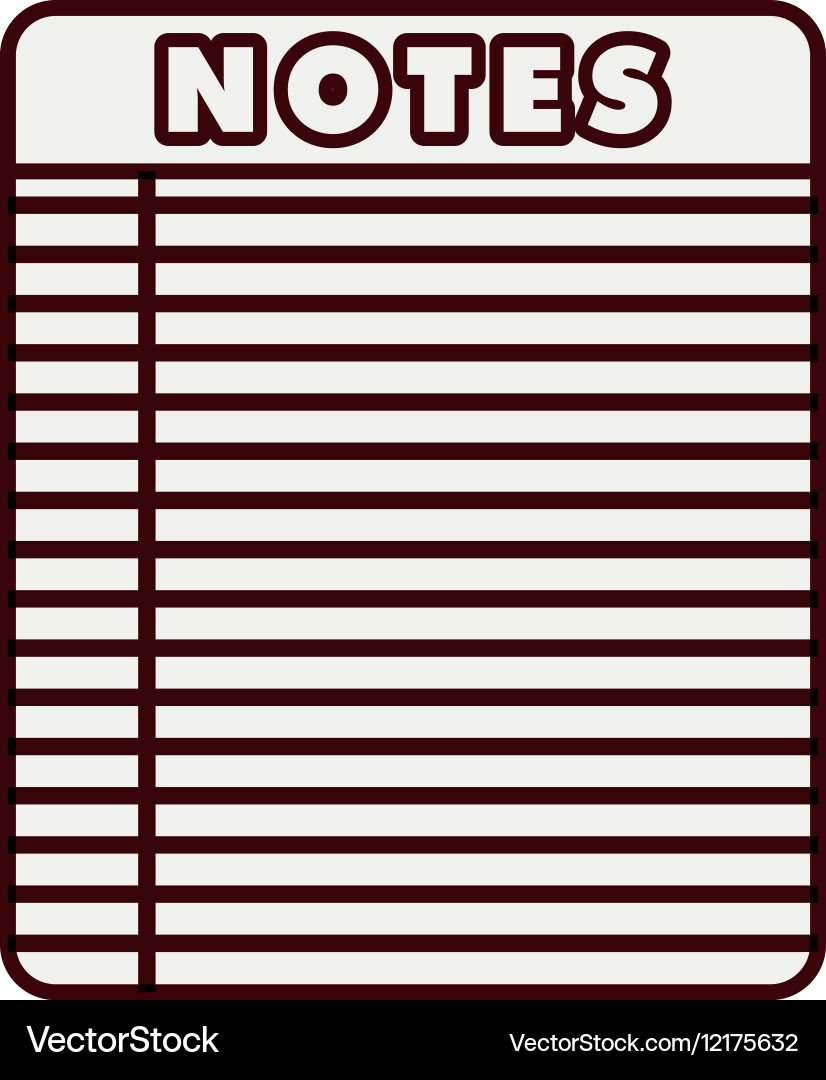 Lined notepad icon image Vector Image