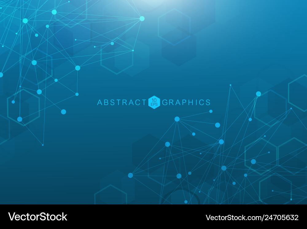 Science Connection Network Pattern Vector Image