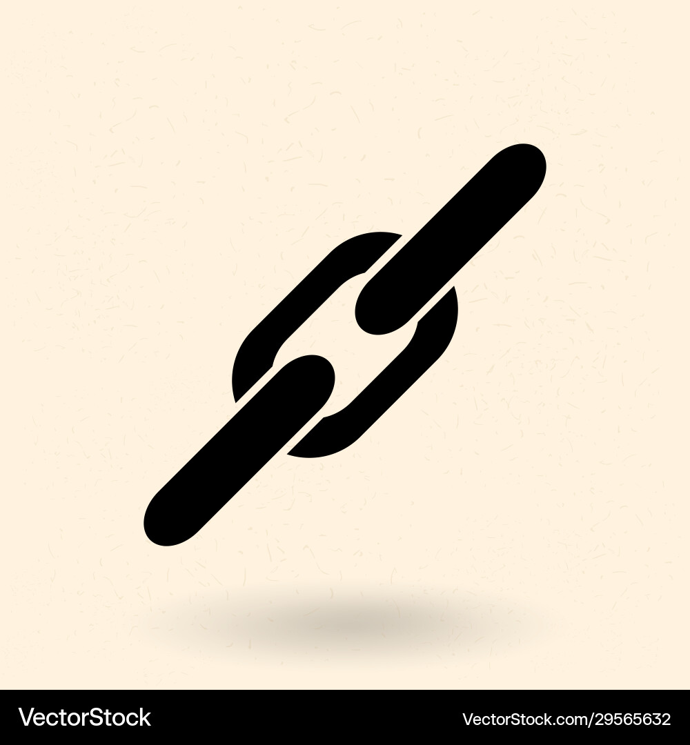 Single basic link icon - chain with 3 units Single basic link icon - chain with 3 units Vector Image