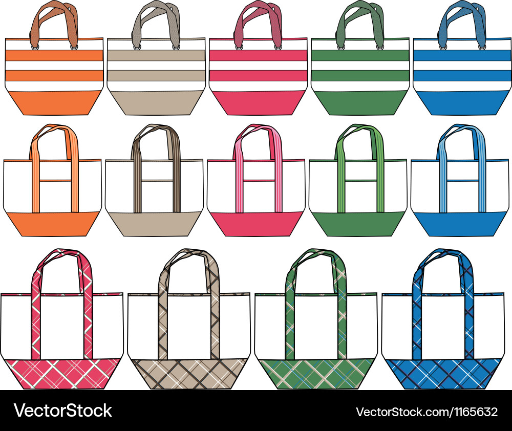 Stylish Handbag Pattern Collection Vector Image