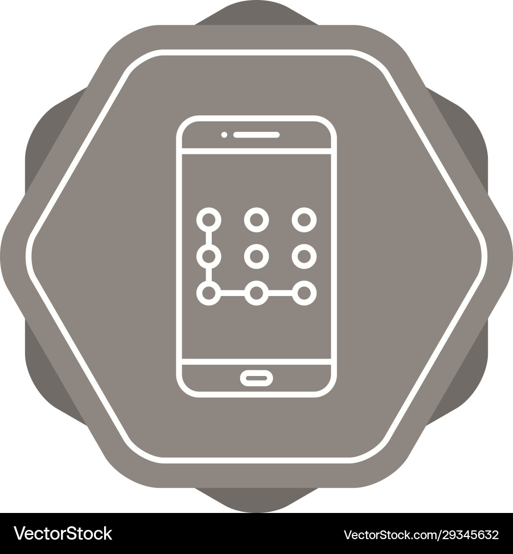 Unique pattern lock line icon Vector Image
