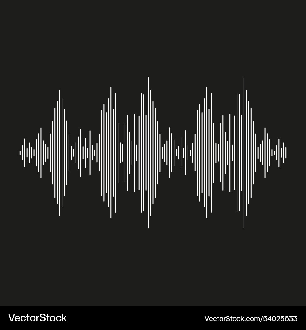 Abstract sound wave audio waveform pattern white Abstract sound wave audio waveform pattern white vector image