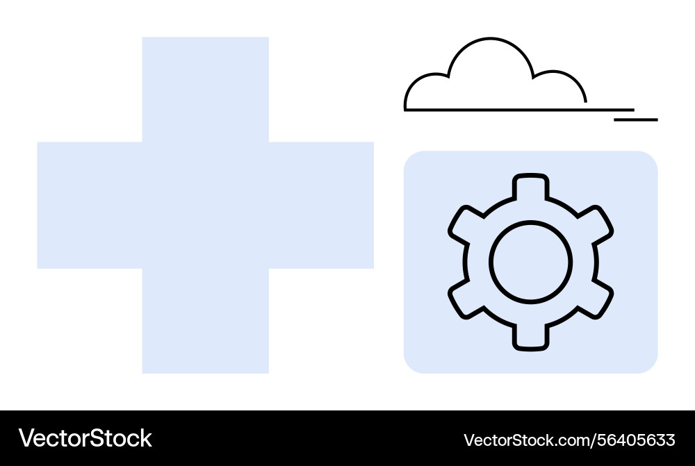 Cloud computing and technology integration Vector Image