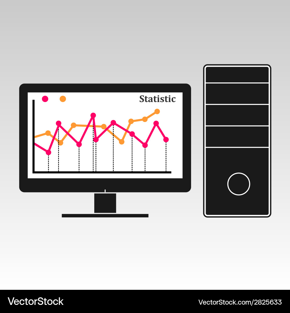 Computer info graphic Royalty Free Vector Image