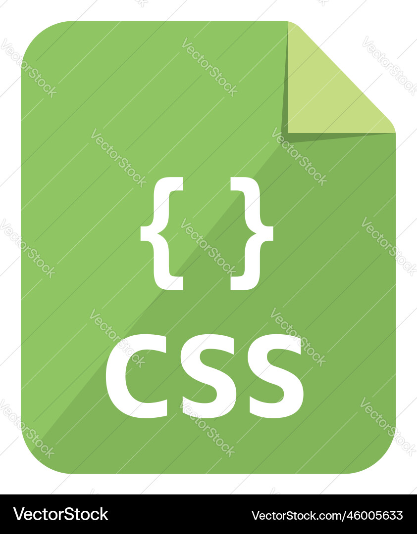 Css icon major programming language color Css icon major programming language color Vector Image