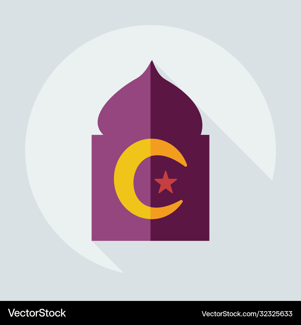 Flaches modernes Design mit Schattensymbolen Moschee Flaches modernes Design mit Schattensymbolen Moschee vektorbild