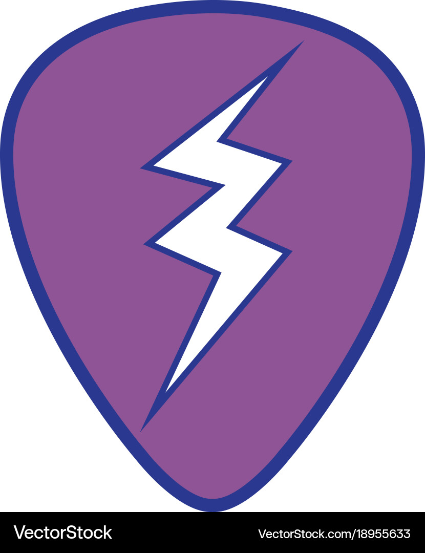 Full color rock emblem with thunder symbol design Vector Image