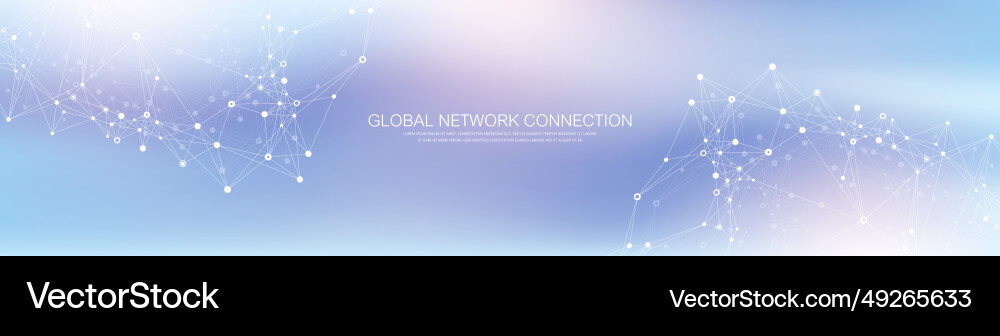 Global network connection banner design template Global network connection banner design template vector image