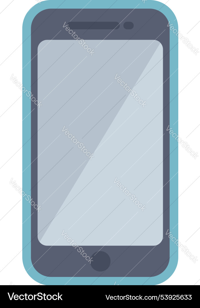 Modern smartphone showing blank screen displaying Modern smartphone showing blank screen displaying vector image