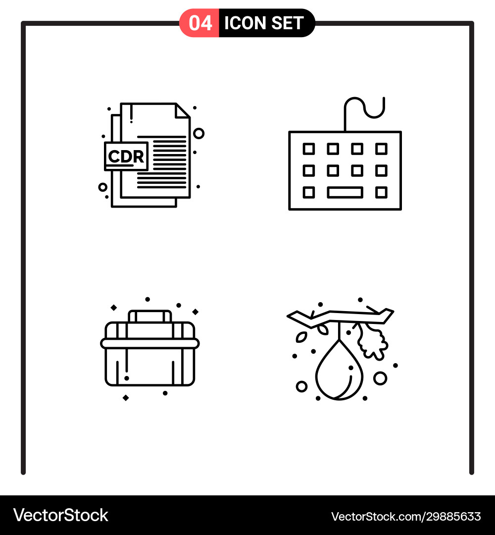 Set 4 line style icons for web and mobile Set 4 line style icons for web and mobile Vector Image