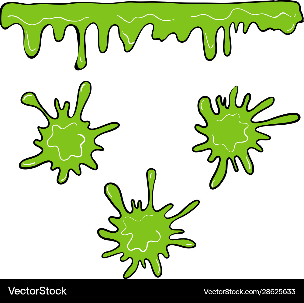 Splatter and dribble spot drop slime blob Splatter and dribble spot drop slime blob vector image