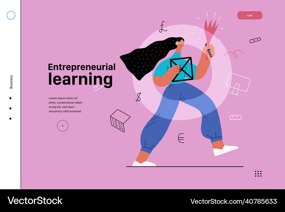 Startup website landing template Startup website landing template Vector Image