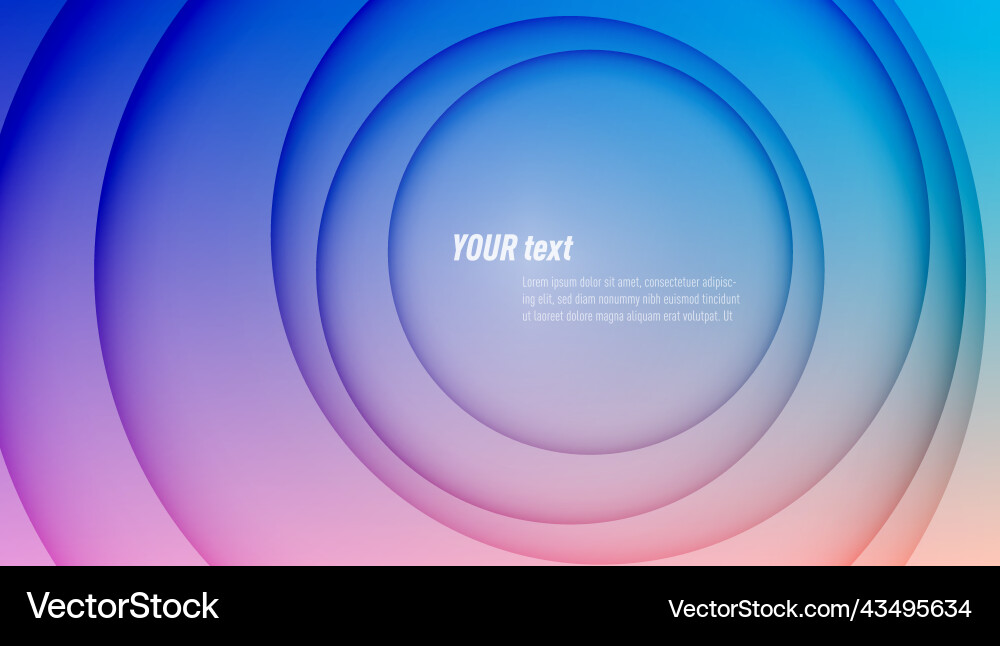 3D Gradient Round Layers Background vector image