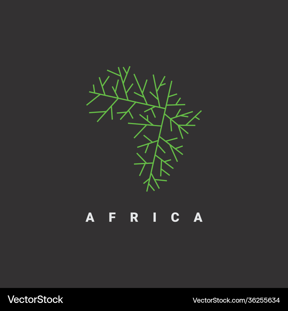 Africa Map Logo Template Royalty - Africa Map Logo Template Vector 36255634
