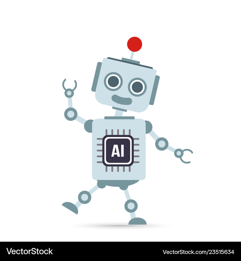 Ai artificial intelligence technology robot Vector Image