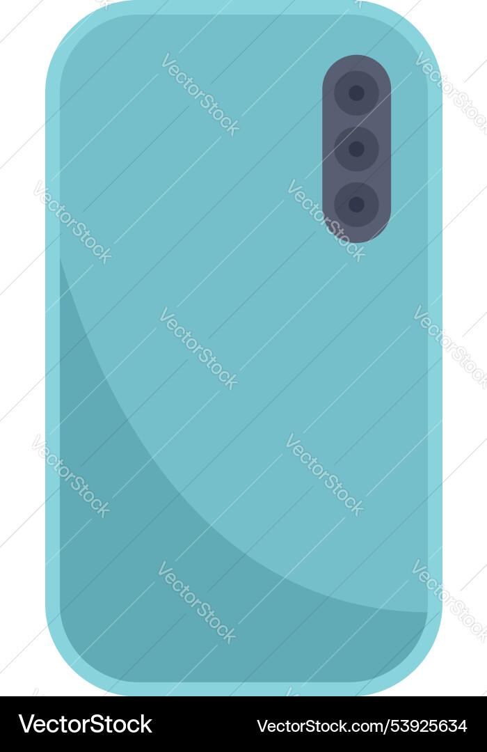 Back view of a modern smartphone with multiple Back view of a modern smartphone with multiple vector image