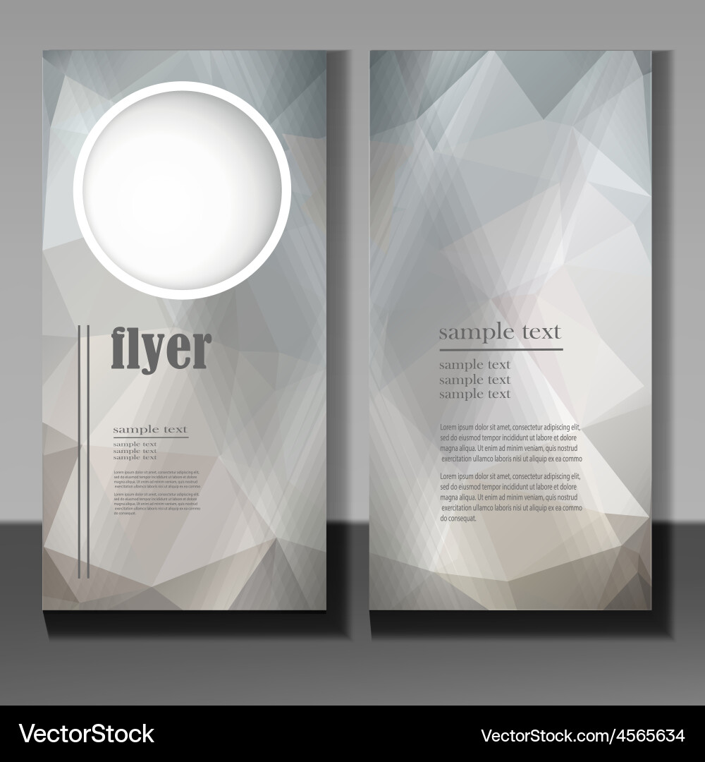Flyer with an abstract geometric pattern Vector Image